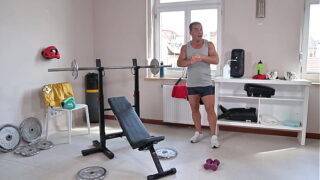 Frisky Fitness Chick Sasha Rose Bends Over For Doggy style Drilling